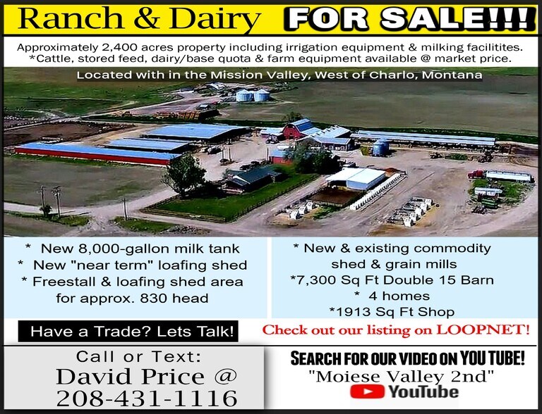 51989 Dairy Ln, Charlo, MT for sale - Building Photo - Image 1 of 1