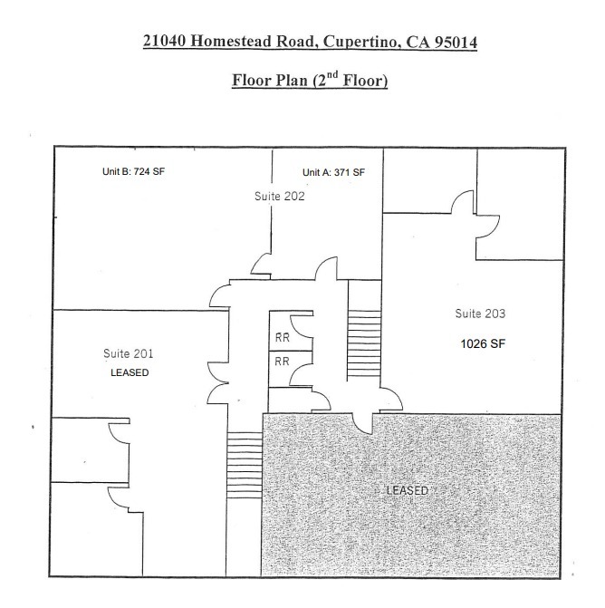 21040 Homestead Rd, Cupertino, CA for lease Floor Plan- Image 1 of 1