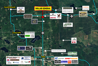 5866 M 65, Hale, MI - aerial  map view