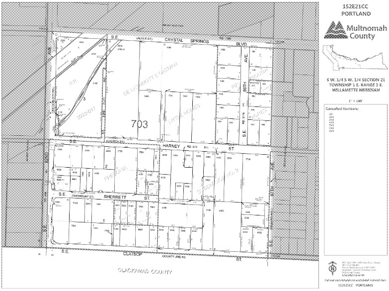 8205 SE Harney St, Portland, OR for sale - Plat Map - Image 2 of 2