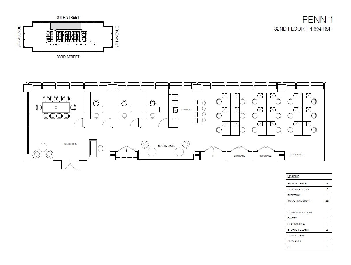 PENN 1, New York, NY for lease Floor Plan- Image 1 of 3
