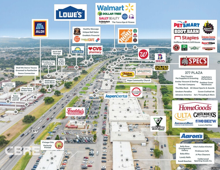 Granbury Lakeside Center portfolio of 3 properties for sale on LoopNet.com - Aerial - Image 2 of 3