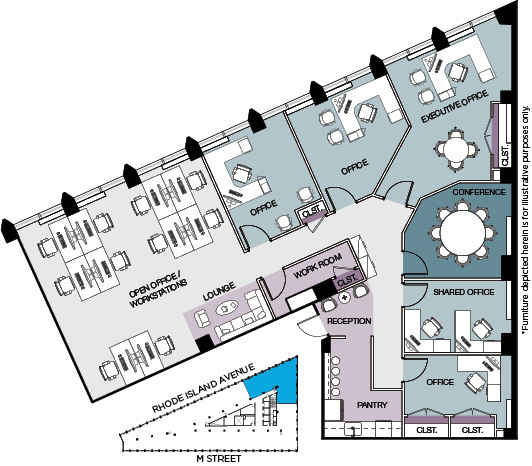 1730 Rhode Island Ave NW, Washington, DC for lease Floor Plan- Image 1 of 1