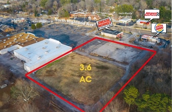 2129 N Highland Ave, Jackson, TN - AERIAL  map view