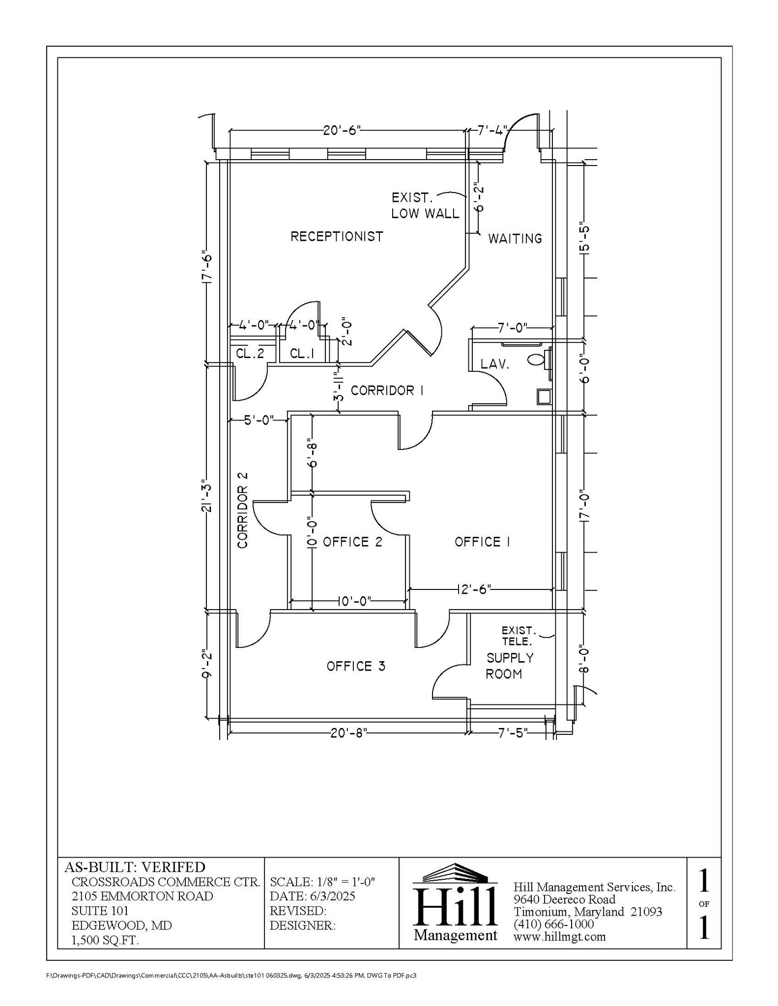 2105 Emmorton Park Rd, Edgewood, MD for lease Floor Plan- Image 1 of 1