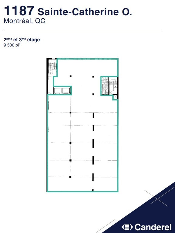 1187-1195 Rue Sainte-Catherine O, Montréal, QC for lease Floor Plan- Image 1 of 1