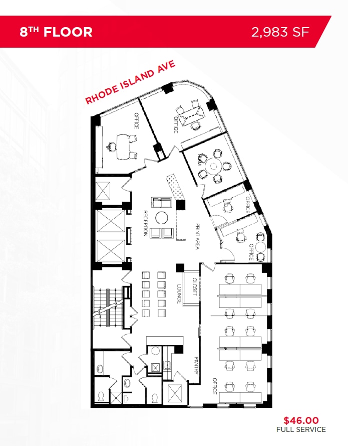 1710 Rhode Island Ave NW, Washington, DC for lease Floor Plan- Image 1 of 5