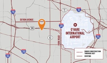 888 N Central Ave, Wood Dale, IL - AERIAL map view