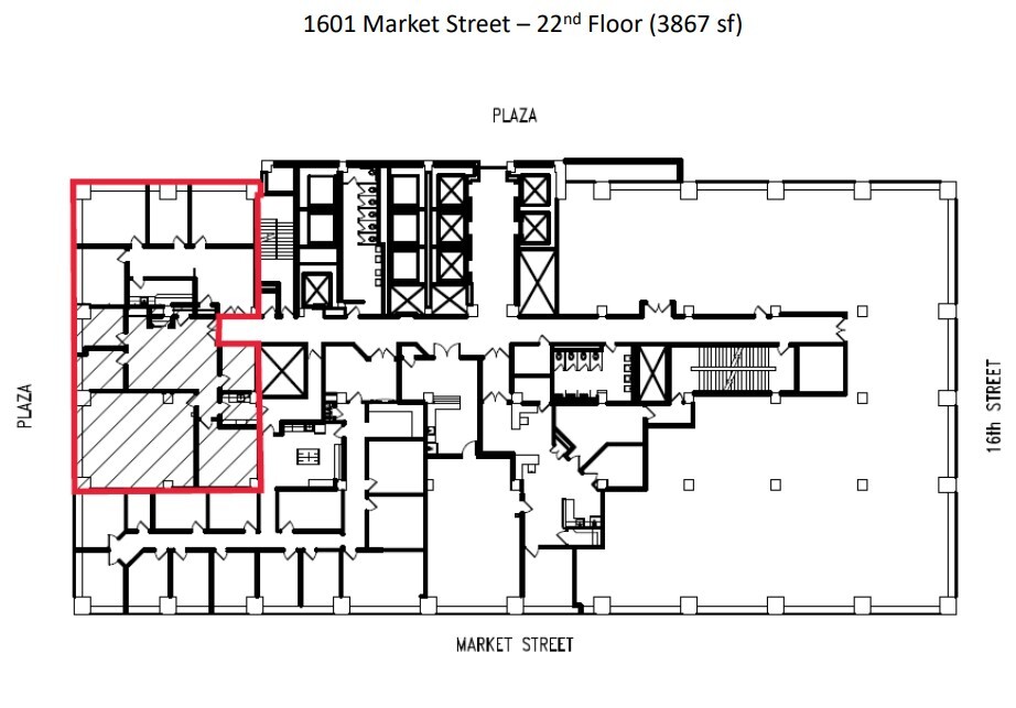 1601 Market St, Philadelphia, PA for lease Floor Plan- Image 1 of 1