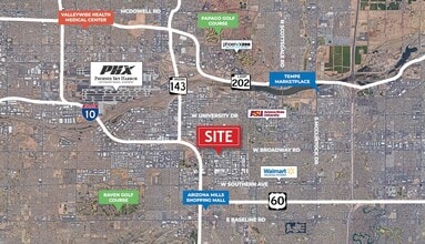 2123 S Priest Dr, Tempe, AZ - AERIAL  map view