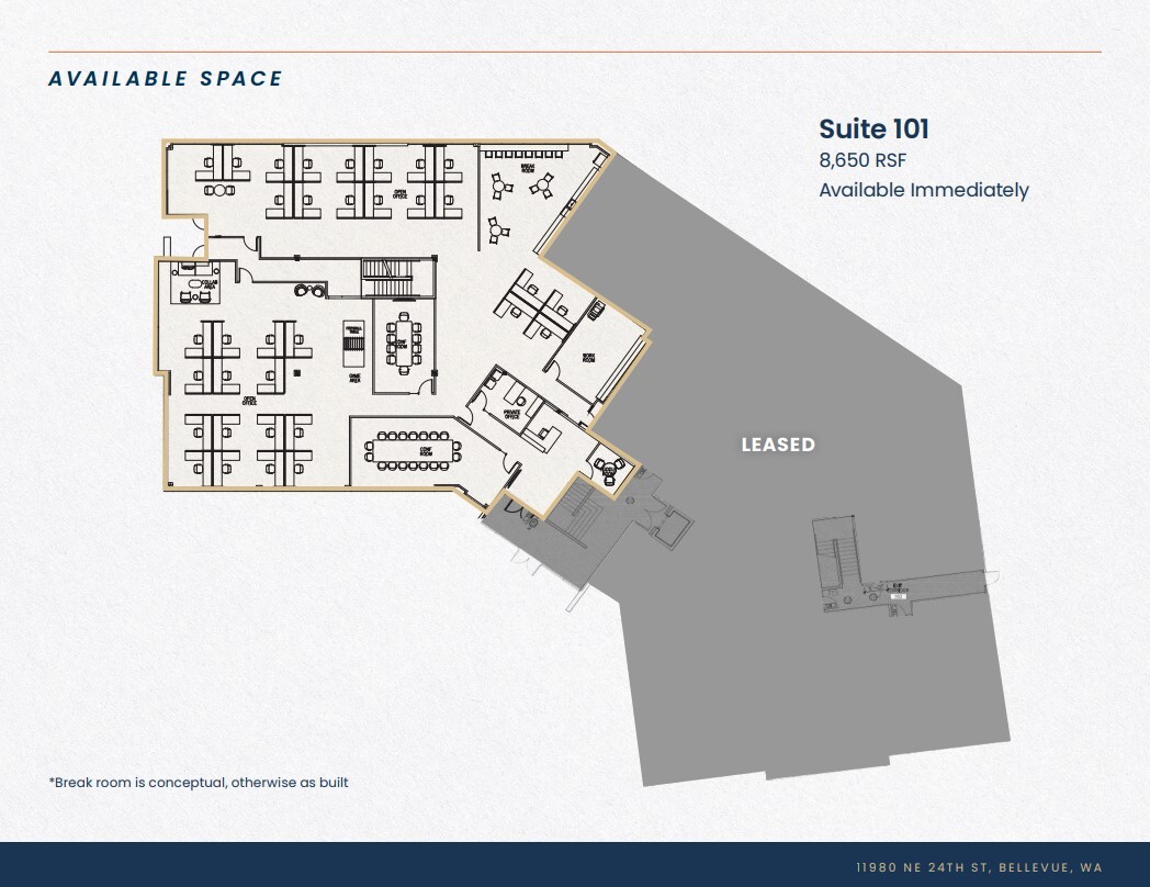 11980 NE 24th St, Bellevue, WA for lease Floor Plan- Image 1 of 1