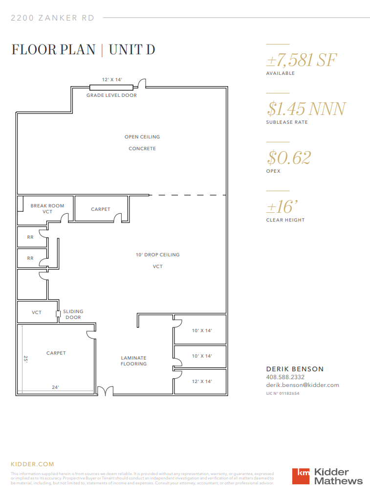 2200 Zanker Rd, San Jose, CA for lease Floor Plan- Image 1 of 1