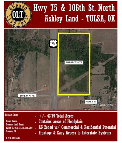 Hwy 75 & 106th St N, Sperry, OK for sale - Primary Photo - Image 1 of 1