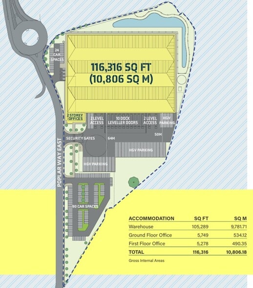 9 Poplar Way E, Avonmouth for lease - Site Plan - Image 3 of 10