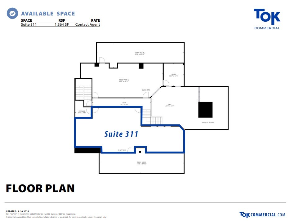 101 Park Ave, Idaho Falls, ID for lease Floor Plan- Image 1 of 2