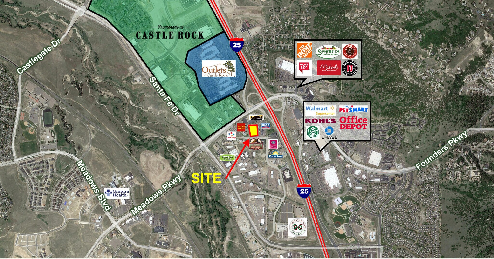 658 Genoa Way, Castle Rock, CO for sale Aerial- Image 1 of 1