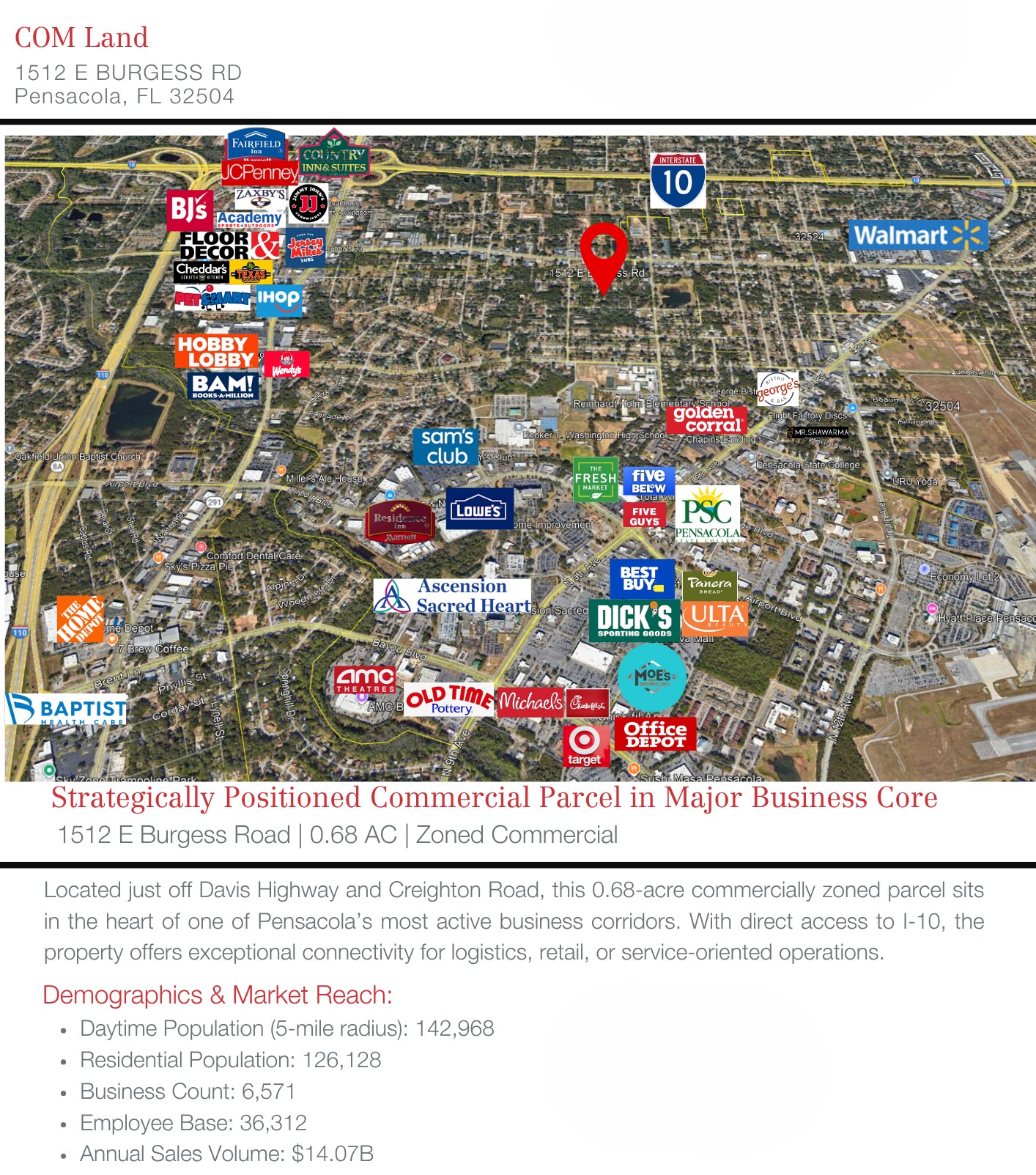 1512 E Burgess Rd, Pensacola, FL for sale Building Photo- Image 1 of 4