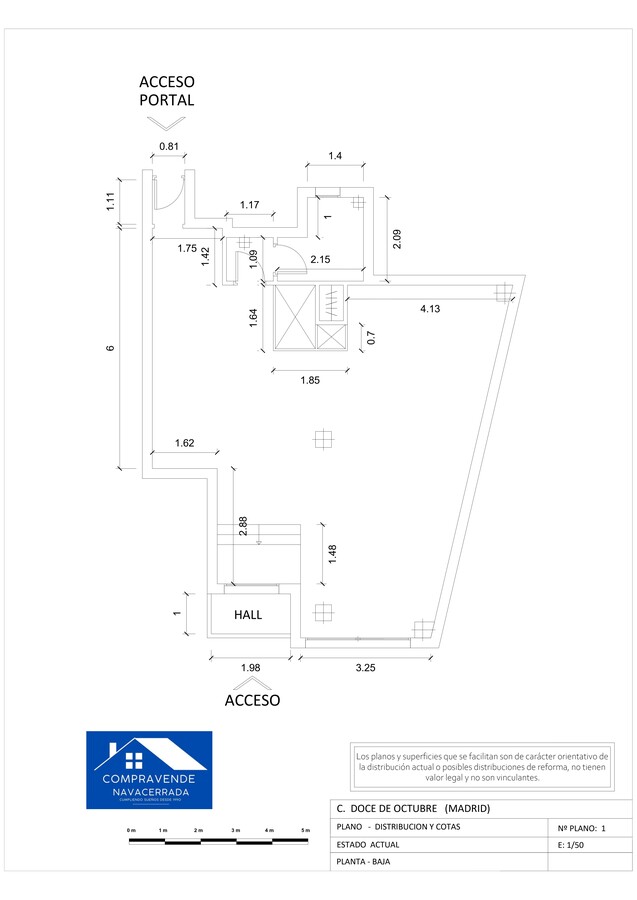 Madrid, MAD 28009 - Unit Puerta 01 -  - Floor Plan - Image 1 of 2