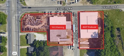 16 E Fleming Rd, Montgomery, AL - AERIAL  map view