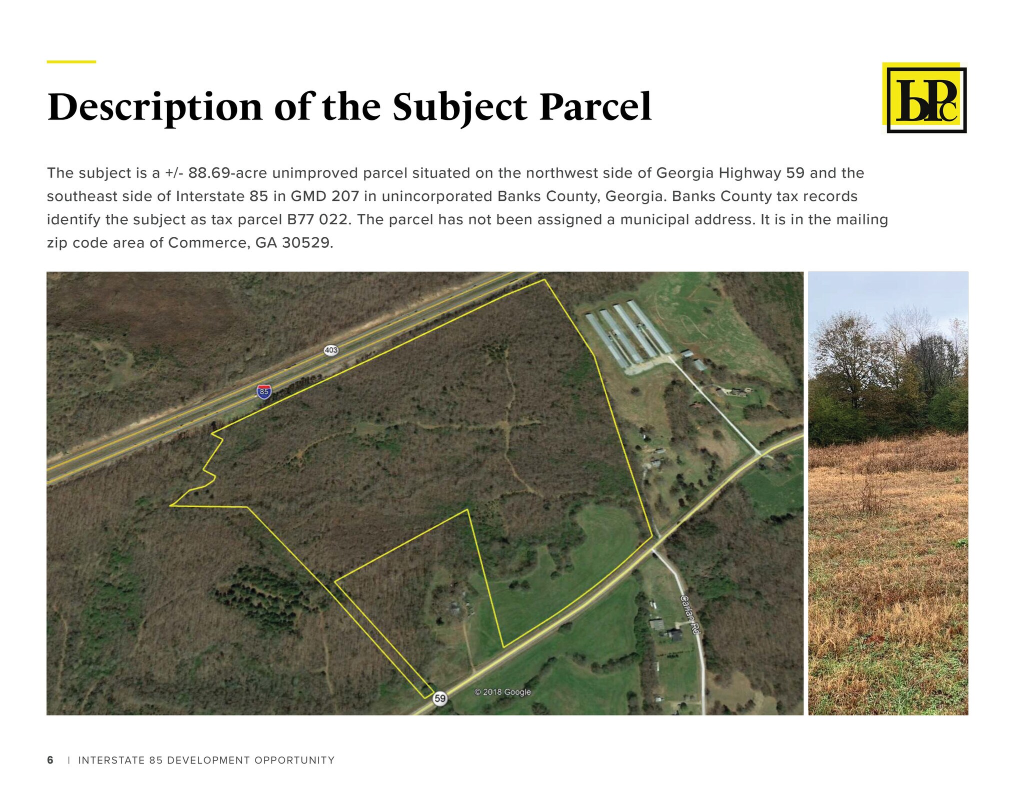 0 Interstate 85, Commerce, GA for sale Aerial- Image 1 of 6