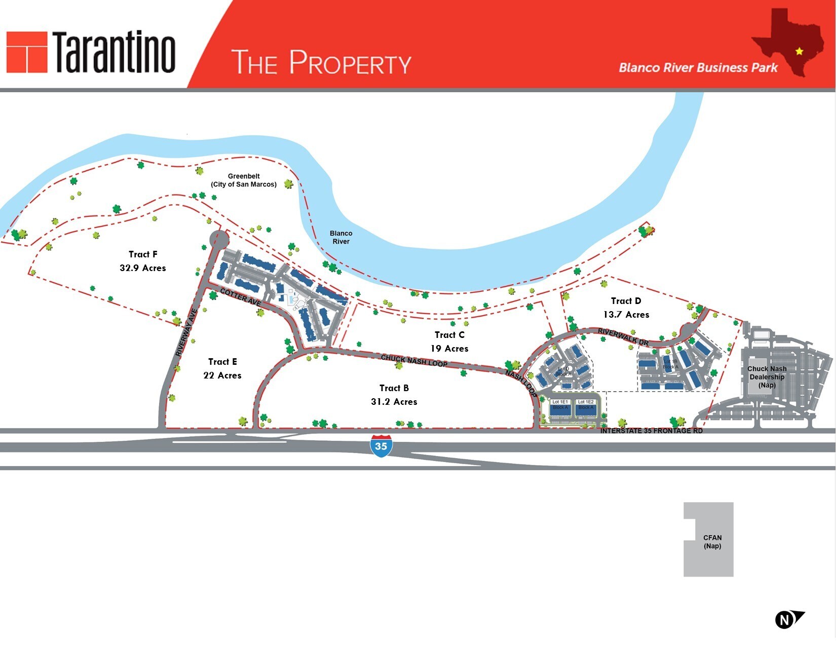 Yarrington Rd & IH 35, San Marcos, TX 78666 Blanco River Business