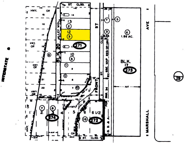 316 Front St, El Cajon, CA for lease - Plat Map - Image 2 of 3