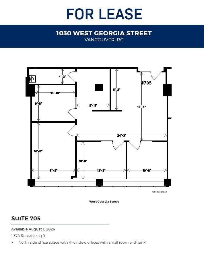 1030 W Georgia St, Vancouver, BC for lease Floor Plan- Image 1 of 1