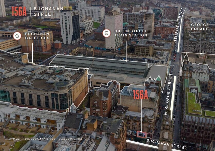 156A Buchanan St, Glasgow for lease - Aerial - Image 3 of 4