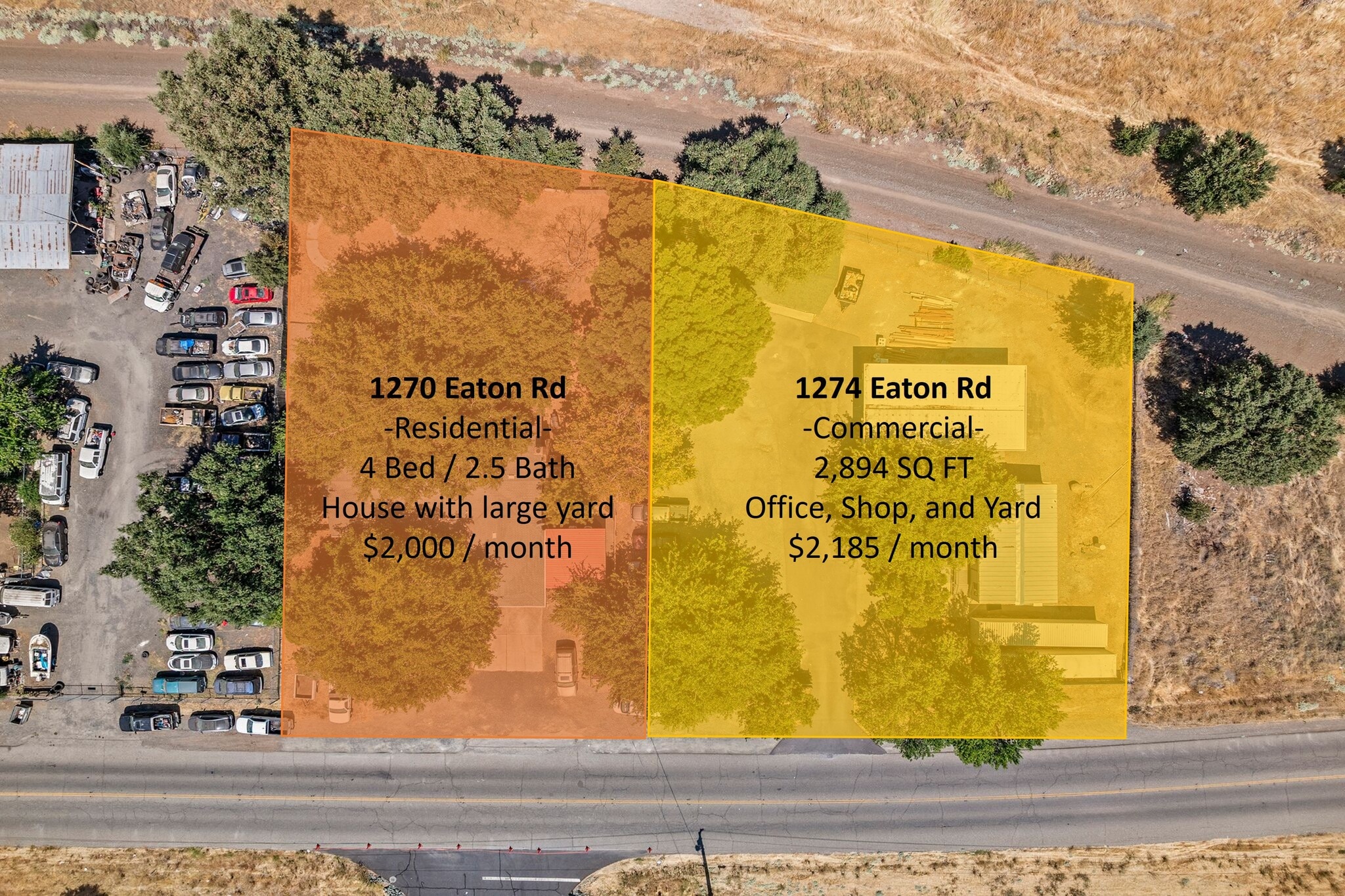 1274 Eaton Rd, Chico, CA for sale Aerial- Image 1 of 12