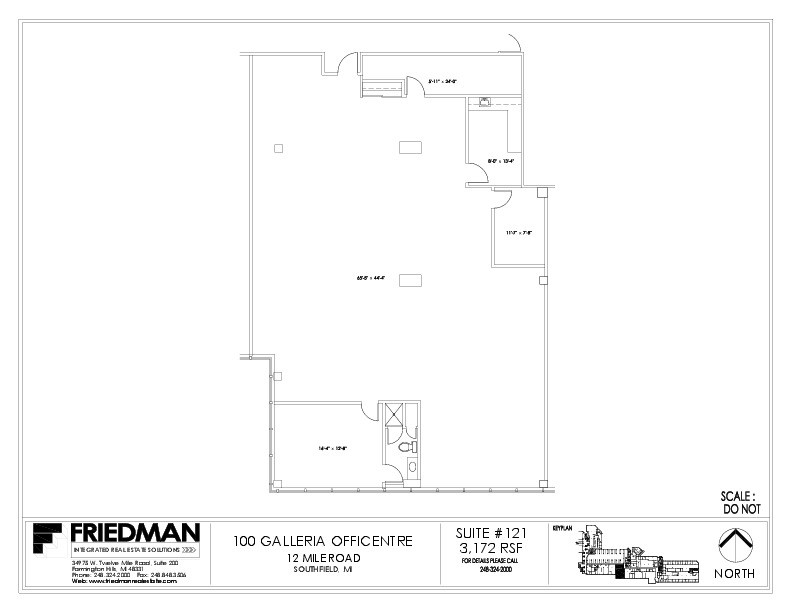 100 Galleria Officentre, Southfield, MI for sale Floor Plan- Image 1 of 2