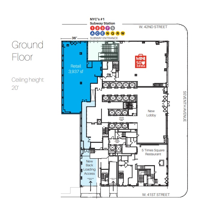 5 Times Sq, New York, NY for lease Floor Plan- Image 1 of 1