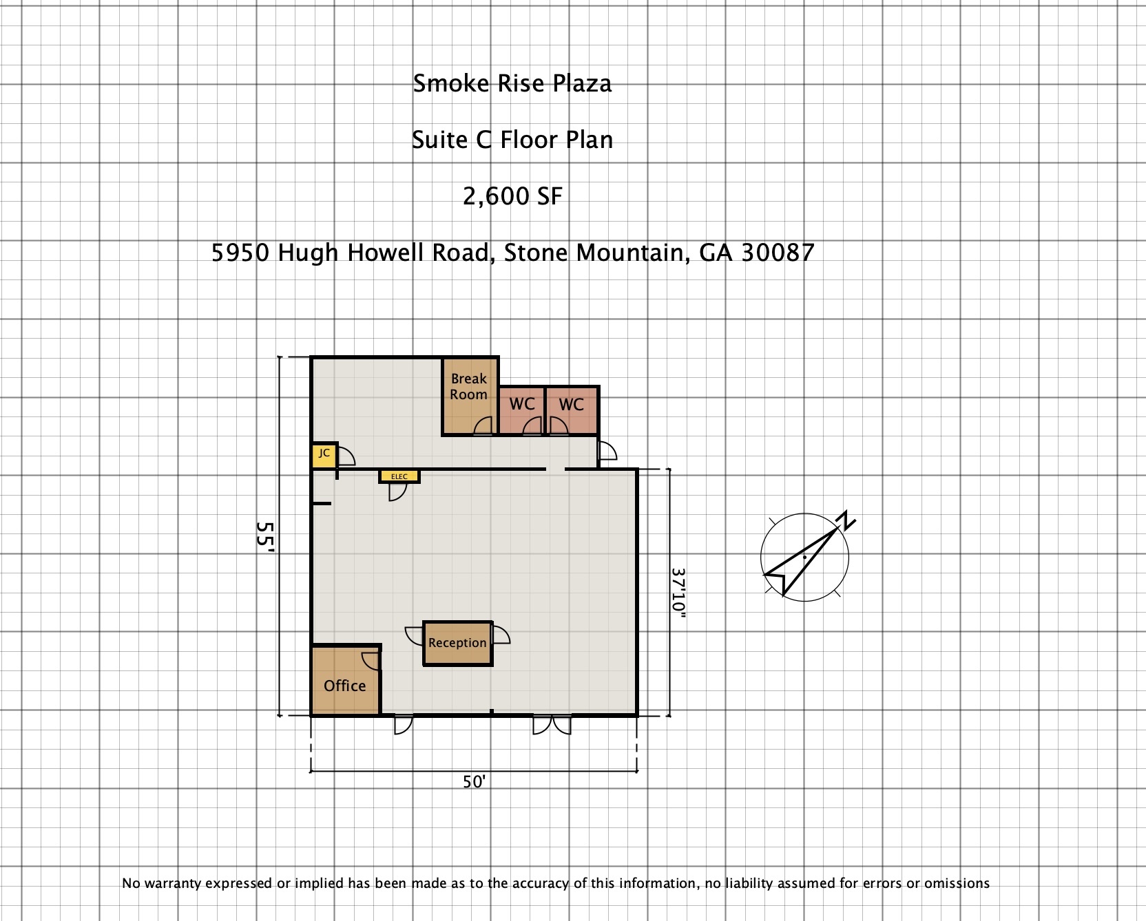 5950 Hugh Howell Rd, Stone Mountain, GA for lease Floor Plan- Image 1 of 3