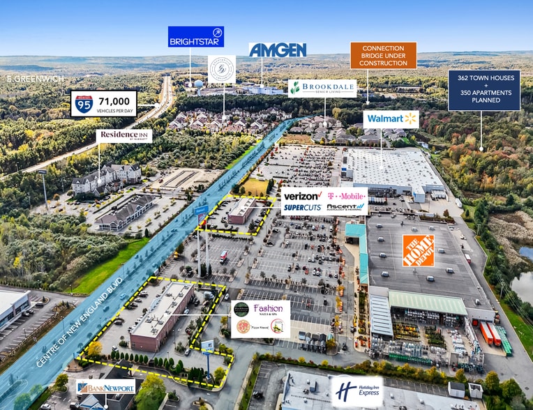 670-720 Centre of New England Blvd, Coventry, RI for sale - Aerial - Image 3 of 6