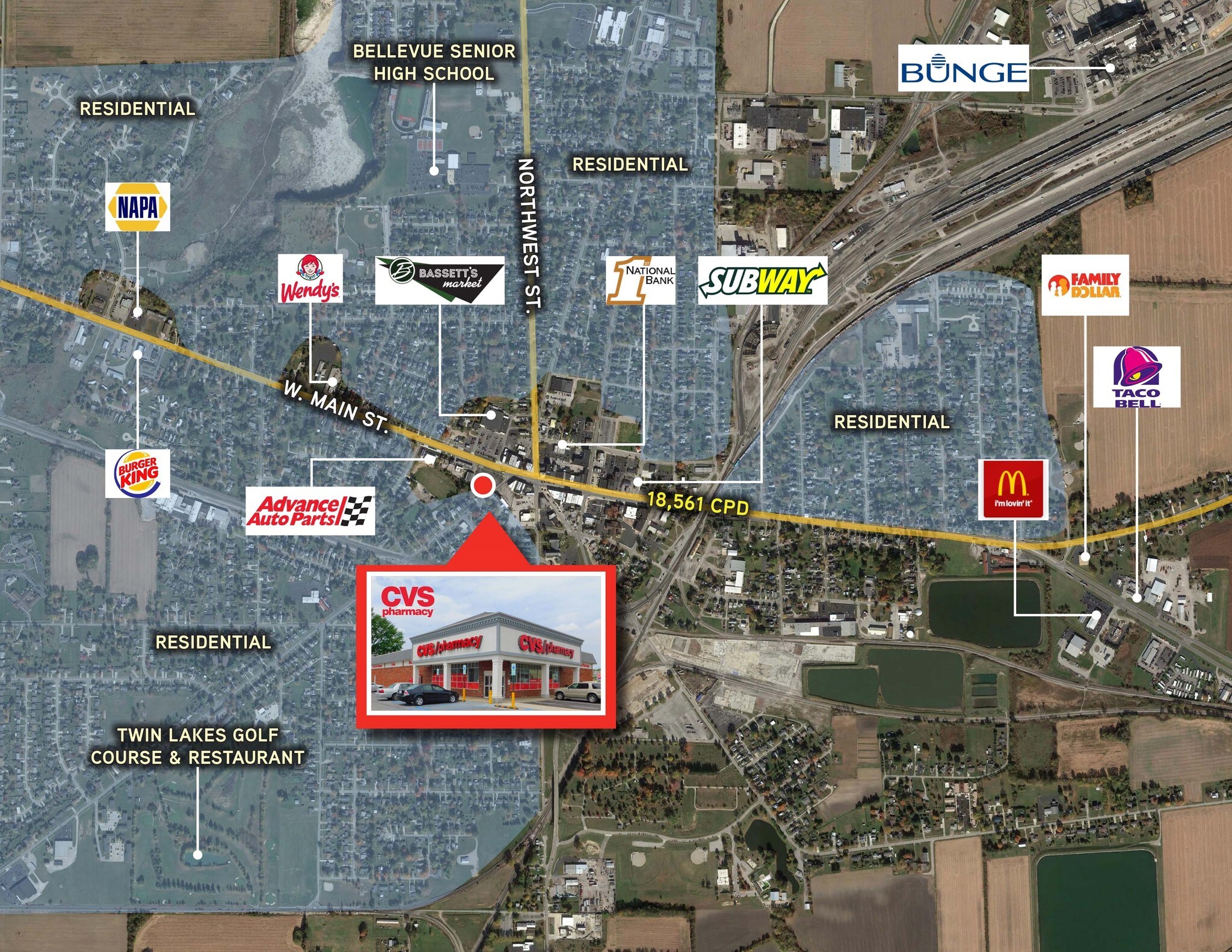 New Lease, Bellevue, OH for sale Building Photo- Image 1 of 1