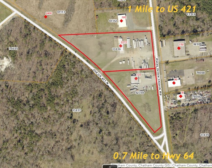 2272 Old US 421 N, Siler City, NC for sale - Aerial - Image 1 of 1