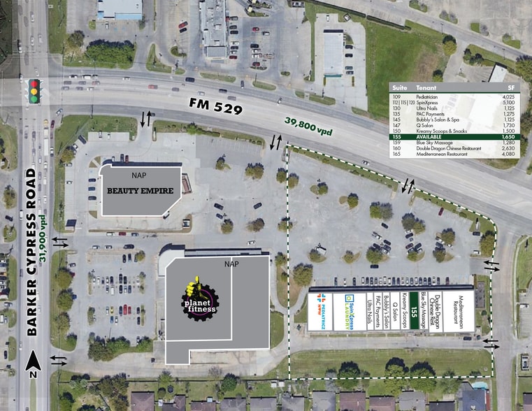 6960 Barker Cypress Rd, Houston, TX for lease - Site Plan - Image 2 of 5