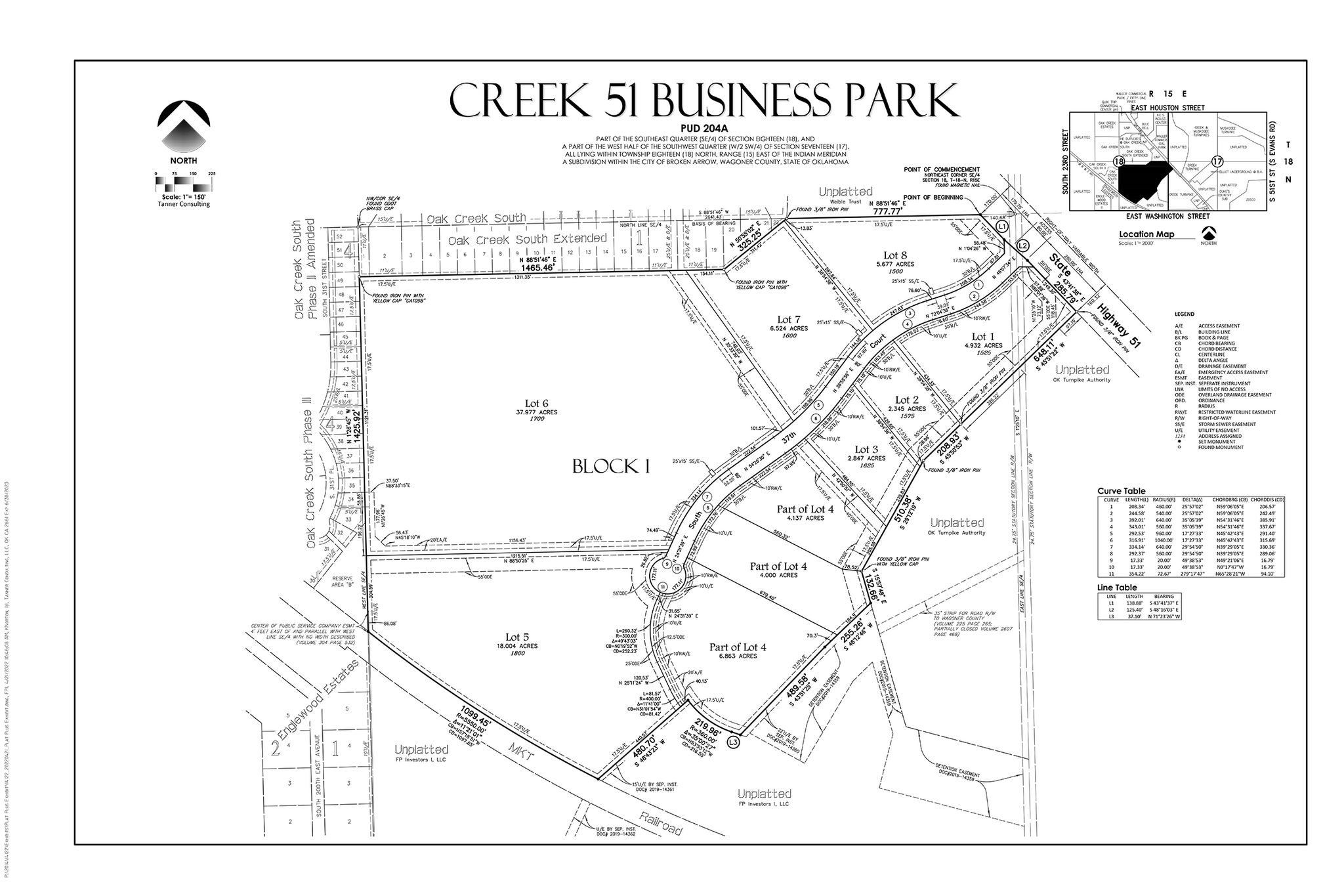 Highway 51 & Creek Turnpike, Broken Arrow, OK for sale Plat Map- Image 1 of 1