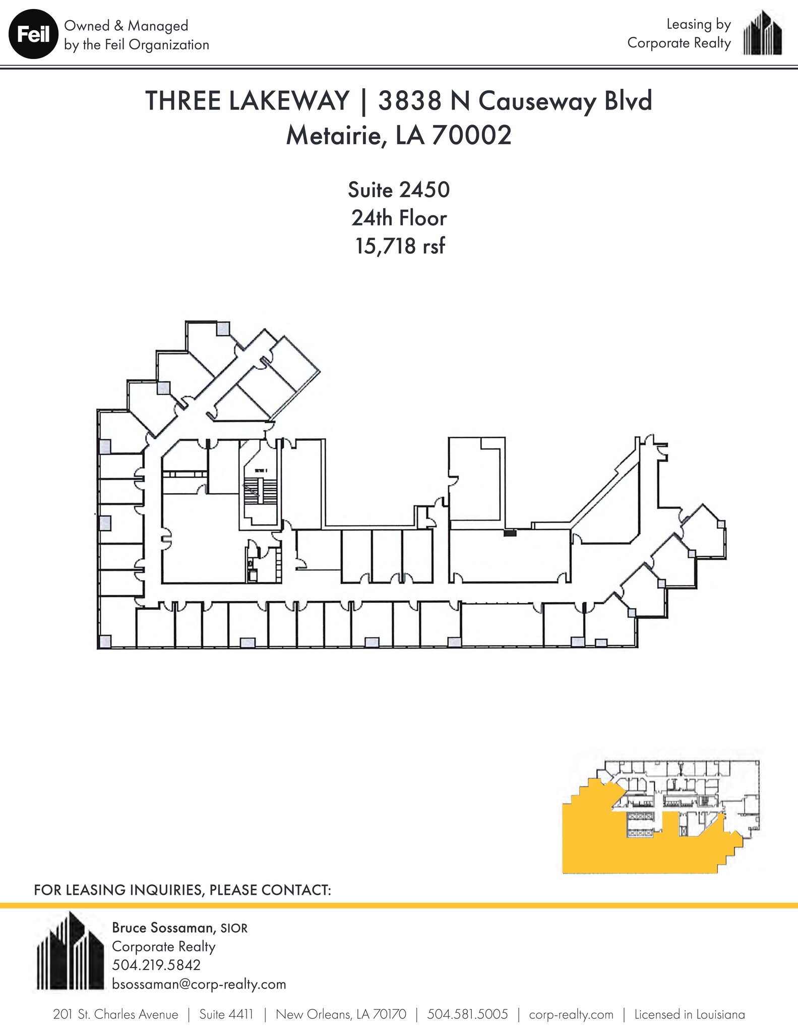 3900 N Causeway Blvd, Metairie, LA for lease Site Plan- Image 1 of 1