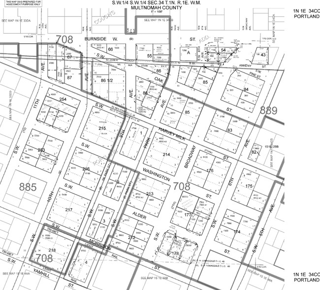 921 SW Washington St, Portland, OR for lease - Plat Map - Image 2 of 5