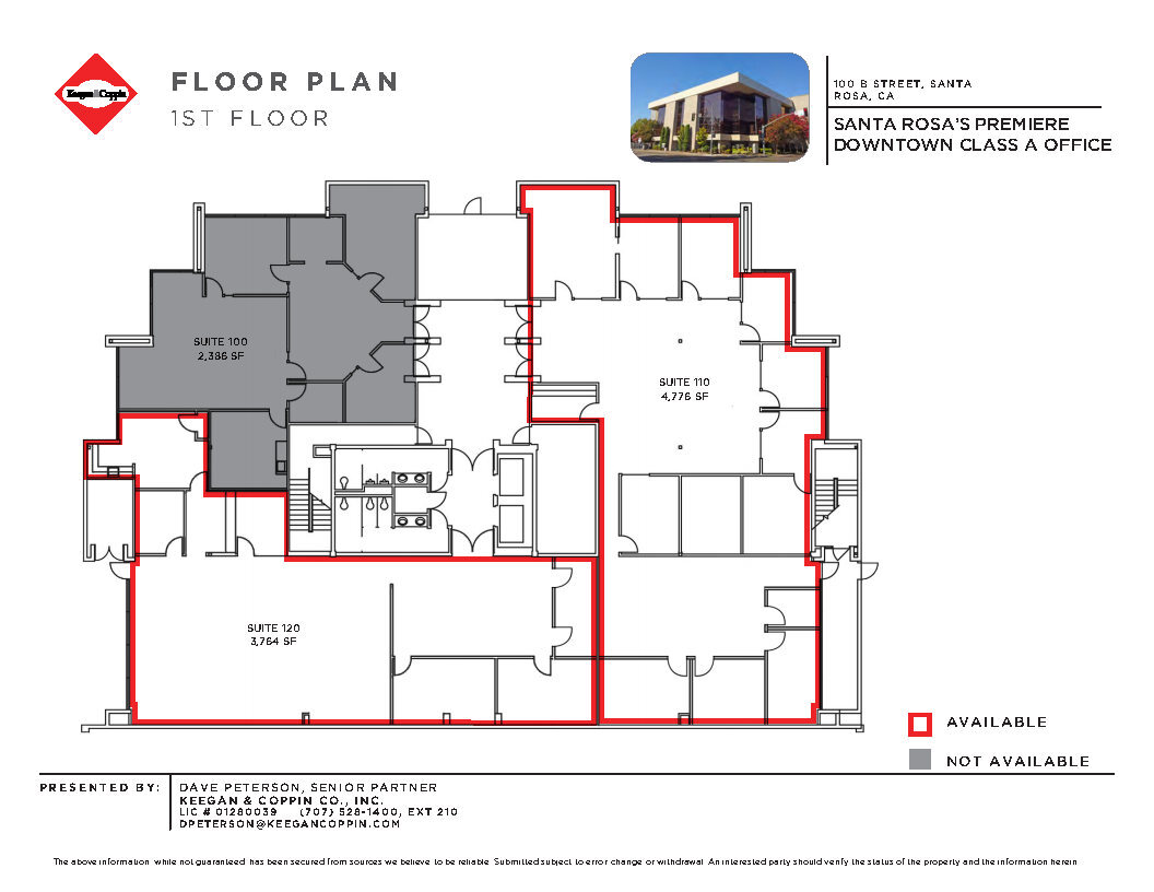 100 B St, Santa Rosa, CA for lease Floor Plan- Image 1 of 1