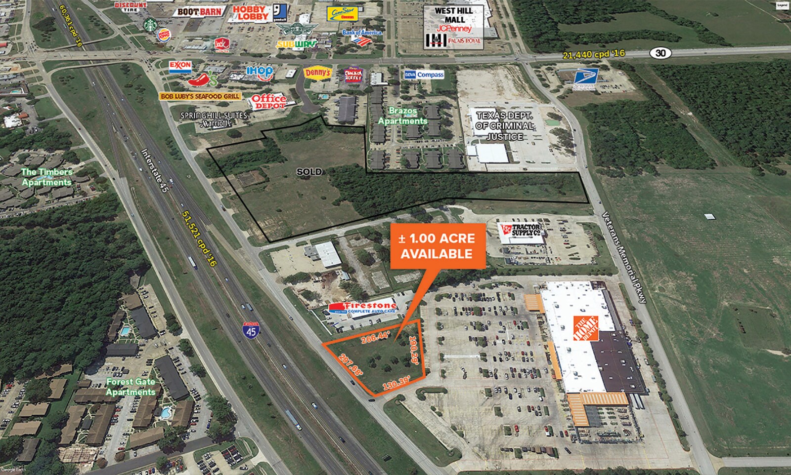 SEC I-45 & Veterans Memorial Pky, Huntsville, TX for sale Building Photo- Image 1 of 1