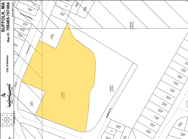 1610-1636 Tremont St, Boston, MA for lease - Plat Map - Image 2 of 12