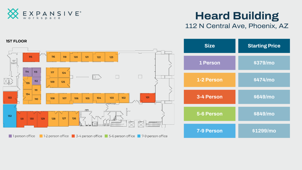 112 N Central Ave, Phoenix, AZ for lease Floor Plan- Image 1 of 5