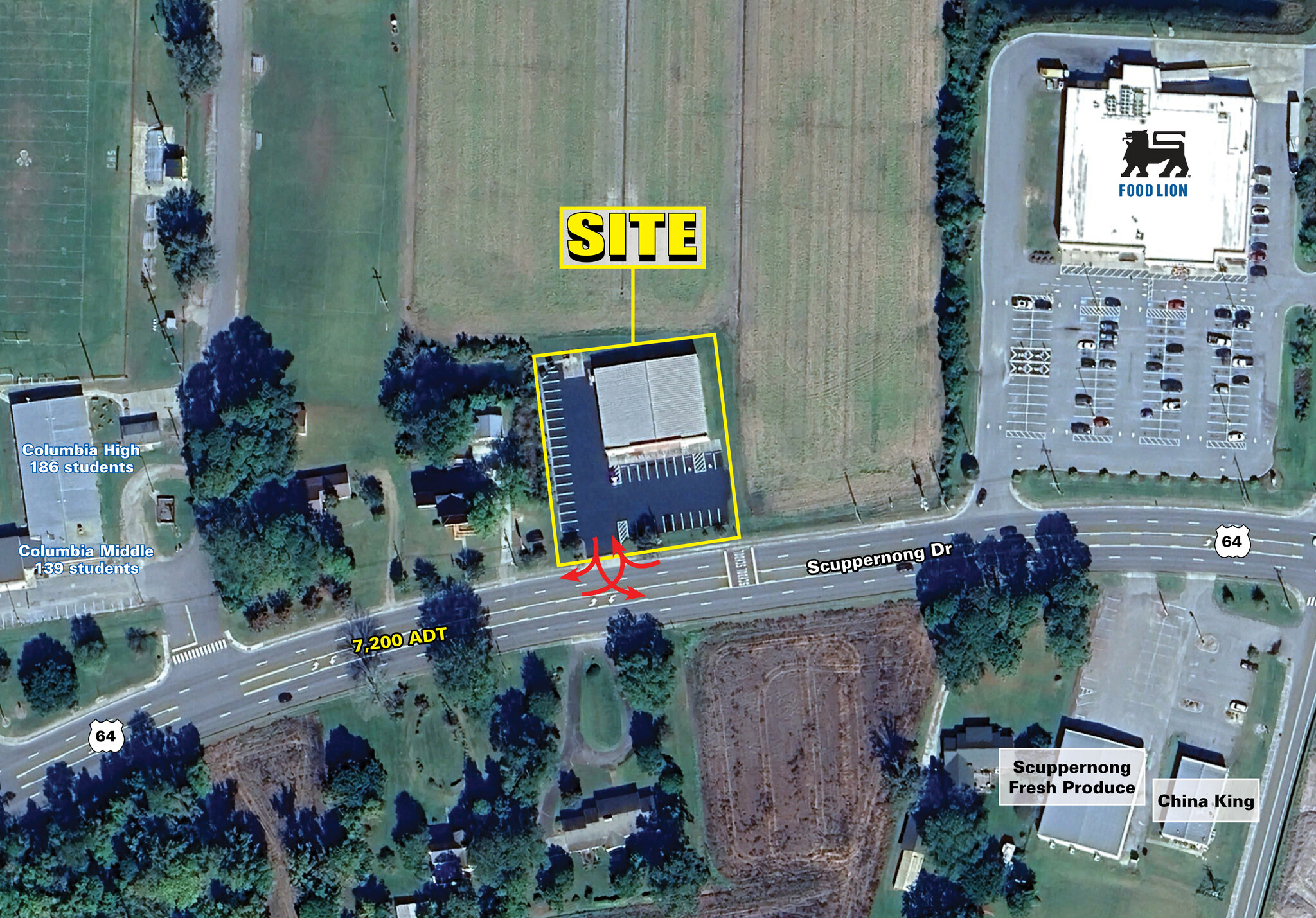 523 US Highway 64 E, Columbia, NC for lease Aerial- Image 1 of 2