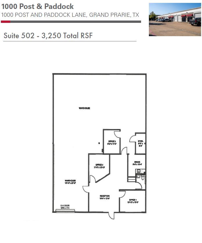 1000 Post and Paddock Ln, Grand Prairie, TX for lease Floor Plan- Image 1 of 1