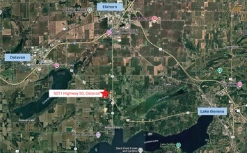 5011 Highway 50, Delavan, WI - AERIAL  map view - Image1