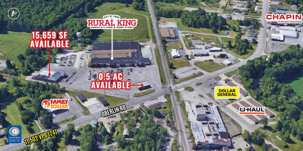 426 Oberlin Rd, Elyria, OH for lease - Aerial - Image 2 of 3