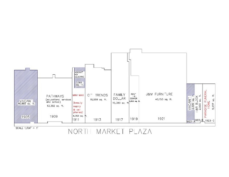 1905-1923 N Market St, Shreveport, LA for lease - Site Plan - Image 2 of 2