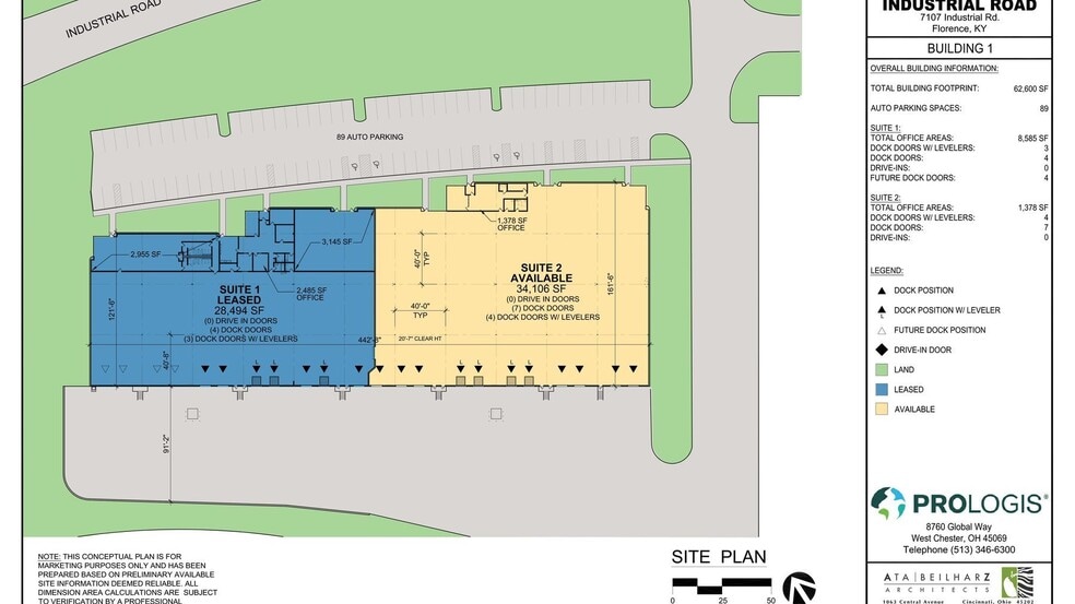 7115 Industrial Rd, Florence, KY for lease - Site Plan - Image 2 of 2