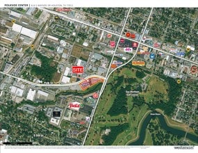 614 S Wayside Dr, Houston, TX - AERIAL  map view